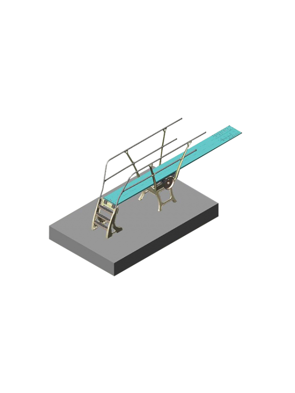 Вышка трамплинная h=1м с перилами с двух сторон 70-231-400 One Meter Stand Handrails Both Sides